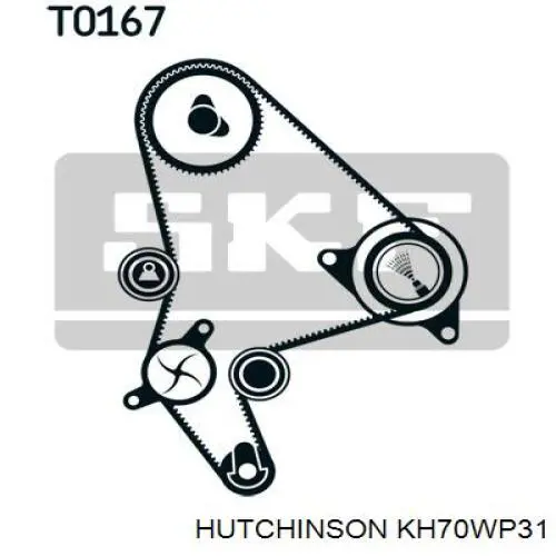 Купити KH70WP31 Hutchinson ГРМ ремень