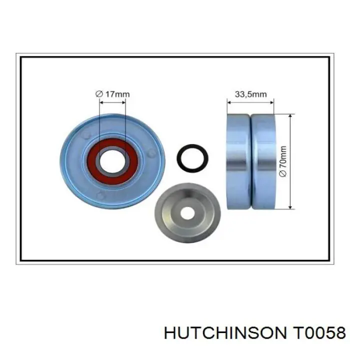 T0058 Hutchinson Натяжна планка поліклинового ременя