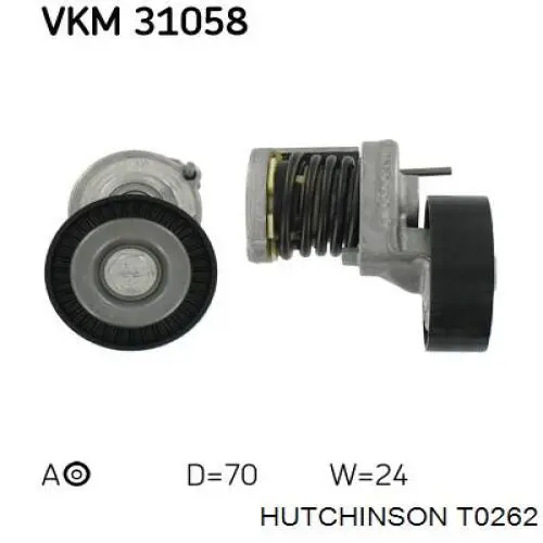 Натягувач приводного ременя Hutchinson T0262 ціна, від 25.15 USD