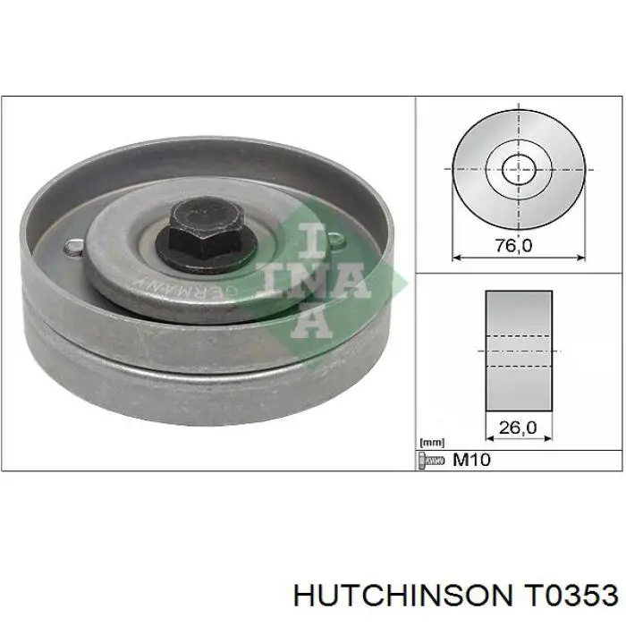 Натяжний ролик Hutchinson T0353 ціна, від 15.89 USD