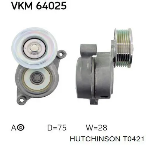 Натягувач приводного ременя T0421 Hutchinson