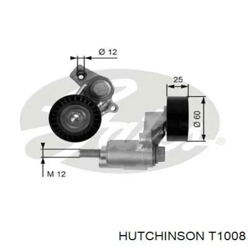 T1008 Hutchinson Натяжна планка поліклинового ременя