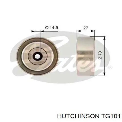 TG101 Hutchinson ролик приводного ременя, паразитний
