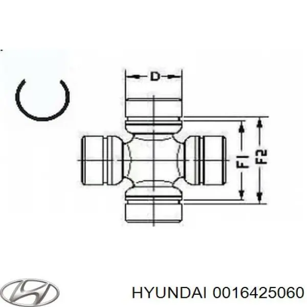 Купити 0016425060 Hyundai/Kia Хрестовина карданного валу