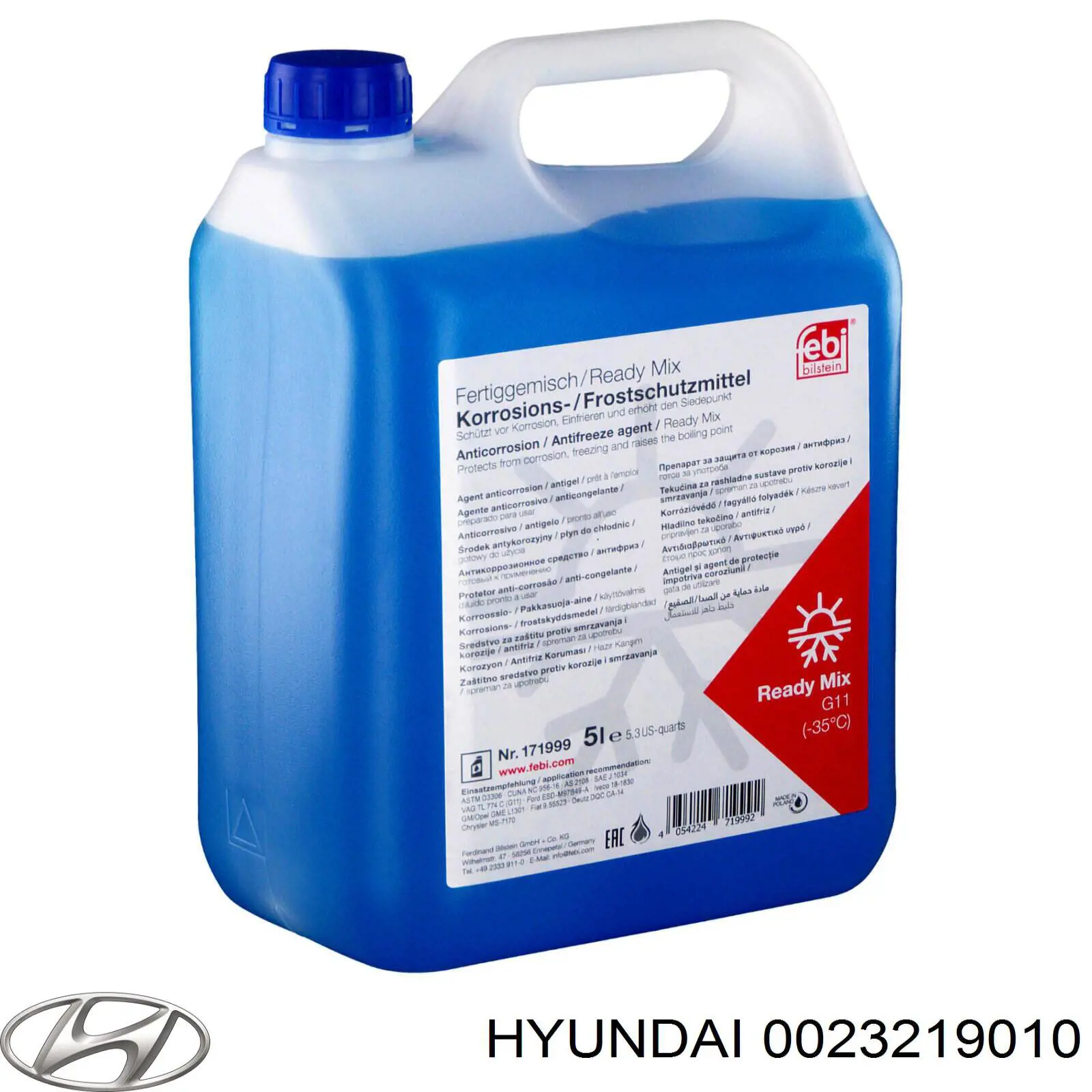 Антифріз концентрат Hyundai/Kia 0023219010 ціна, від 10.90 USD
