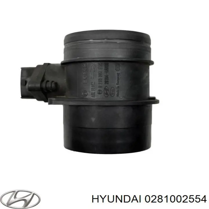Датчик масової витрати повітря Hyundai/Kia 0281002554 ціна, від 24.06 USD