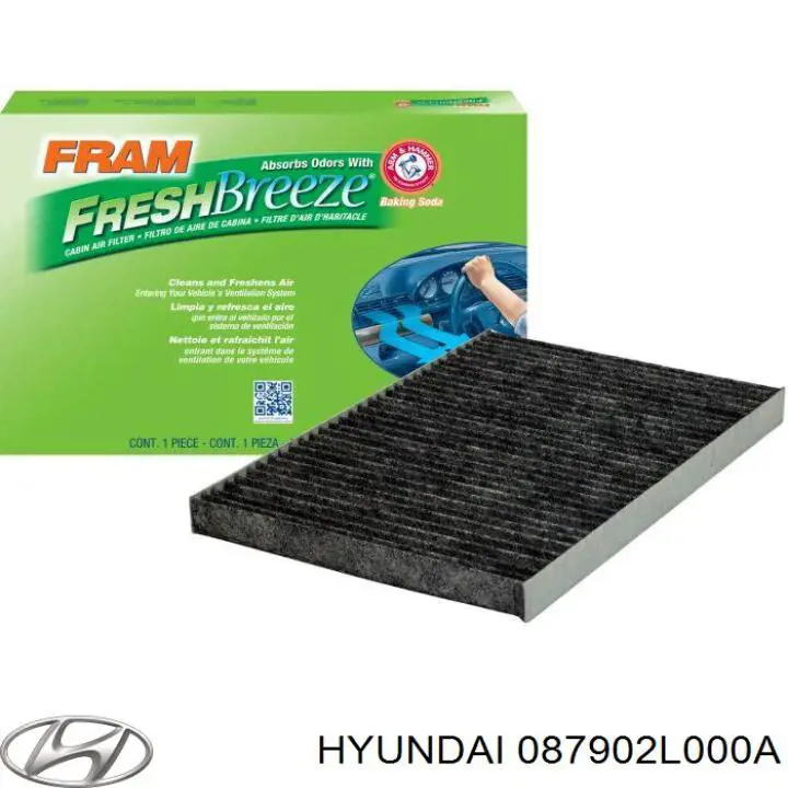 Фільтр повітряний обігрівача Hyundai/Kia 087902L000A ціна, від 3.32 USD