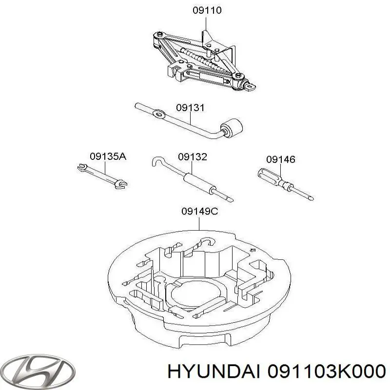  Hyundai/Kia 091103K000 ціна, від 57.00 USD