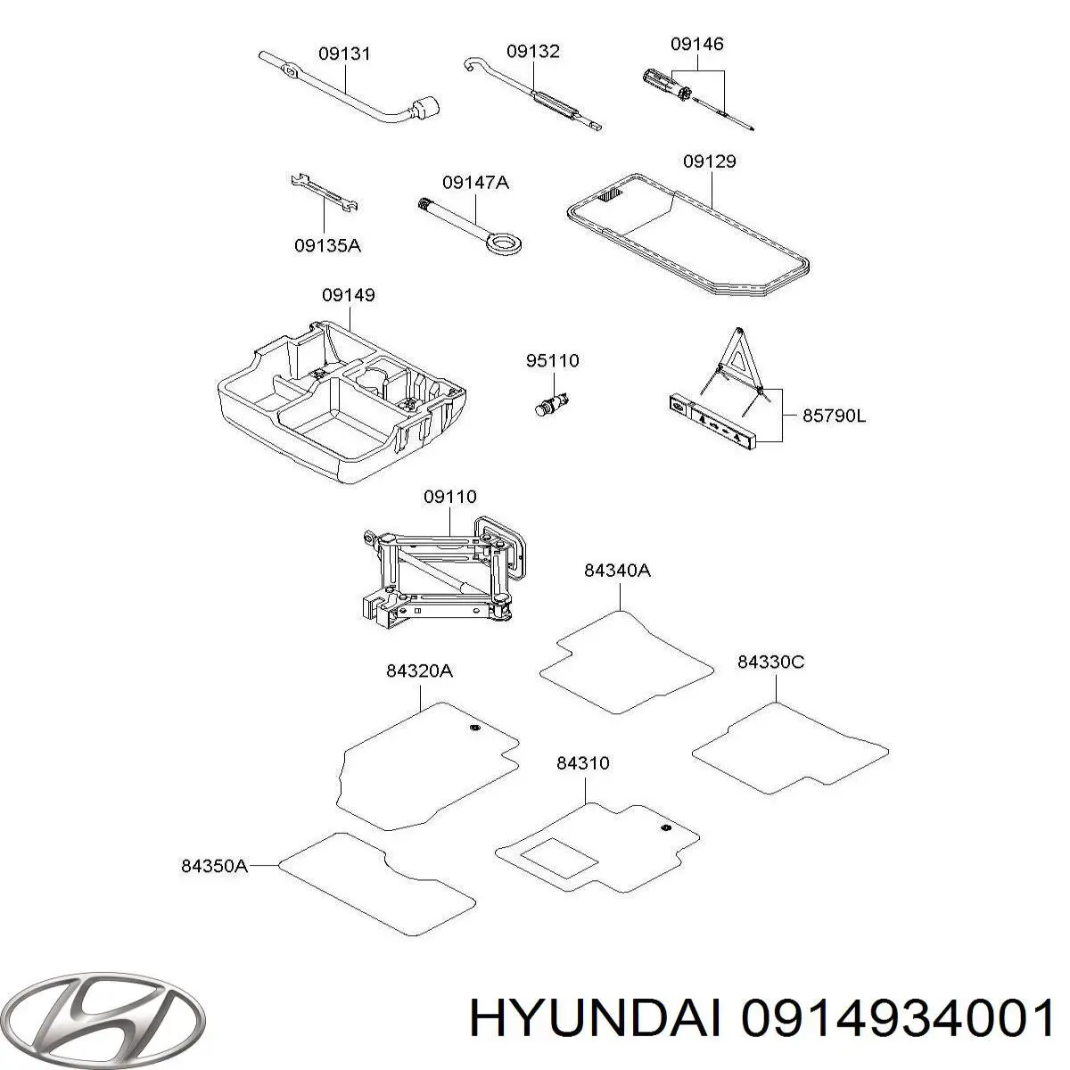  Hyundai/Kia 0914934001 ціна, від 48.11 USD
