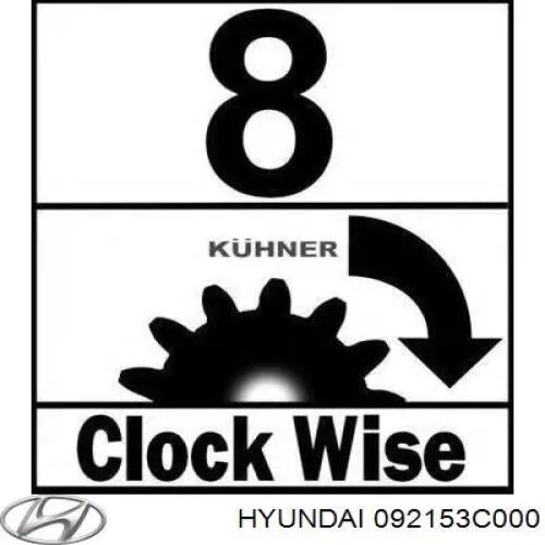  Hyundai/Kia 092153C000 ціна, від 75.20 USD