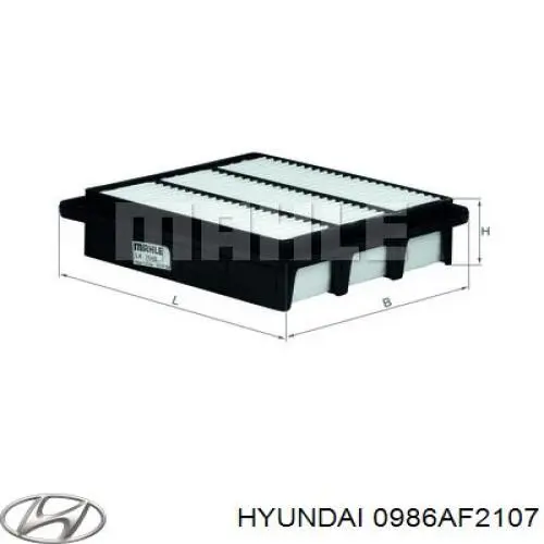 Фільтр повітряний 0986AF2107 Hyundai/Kia