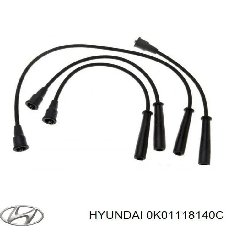 0K01118140C Hyundai/Kia дріт високовольтні, комплект