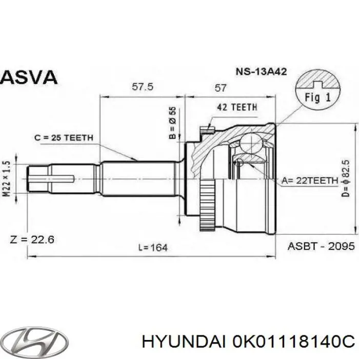 Купити 0K01118140B Hyundai/Kia Провід високовольтні, комплект