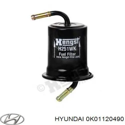 0K01120490 Hyundai/Kia фільтр паливний