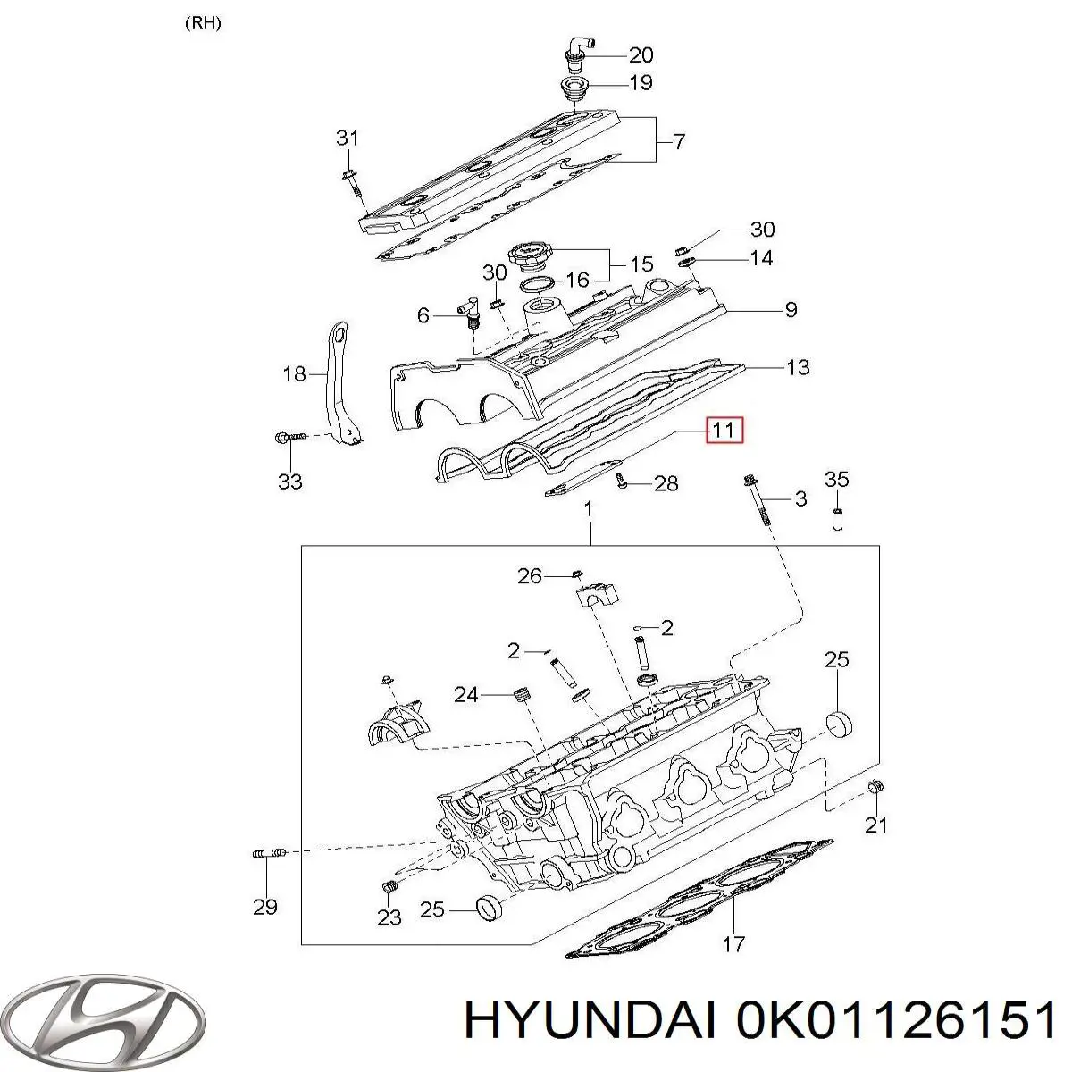 Підшипник маточини задньої Hyundai/Kia 0K01126151 ціна, від 30.70 USD