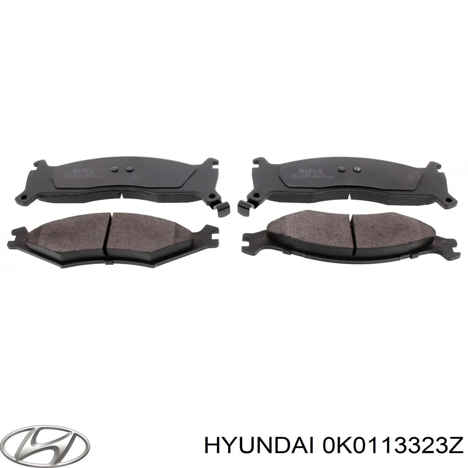 Купити 0K0113323Z Hyundai/Kia Колодки гальмівні передні, дискові