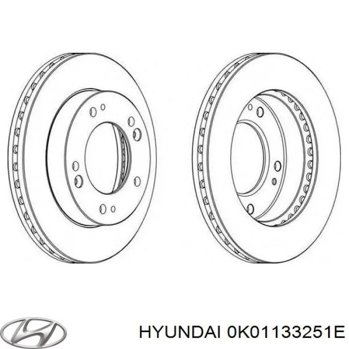 Диск гальмівний передній Hyundai/Kia 0K01133251E