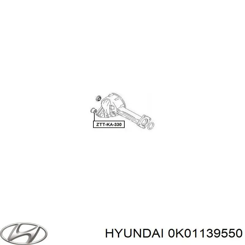 Купити 0K01139550 Hyundai/Kia Сайлентблок (подушка) редуктора переднього моста, передній