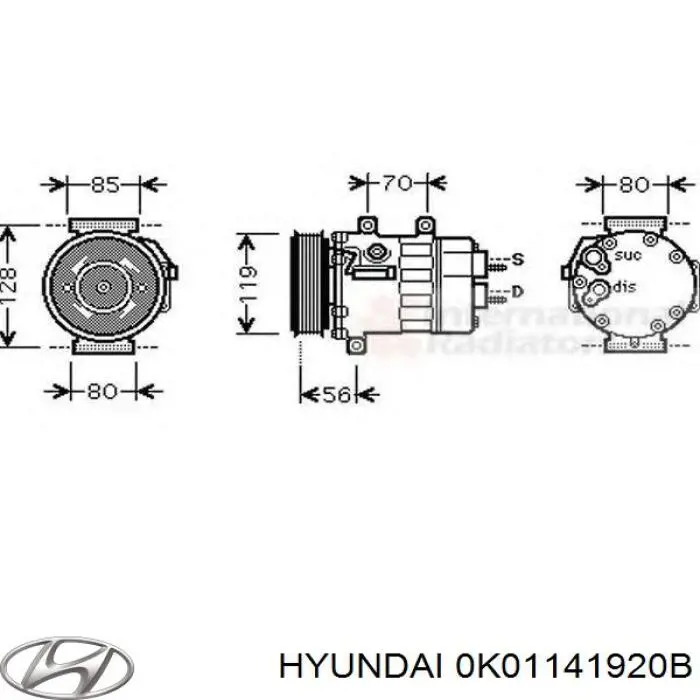 Купити 0K01141920B Hyundai/Kia Робочий циліндр зчеплення