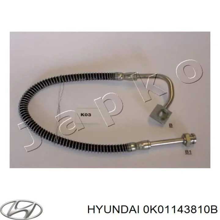 Шланг гальмівний передній, правий Hyundai/Kia 0K01143810B ціна, від 15.59 USD