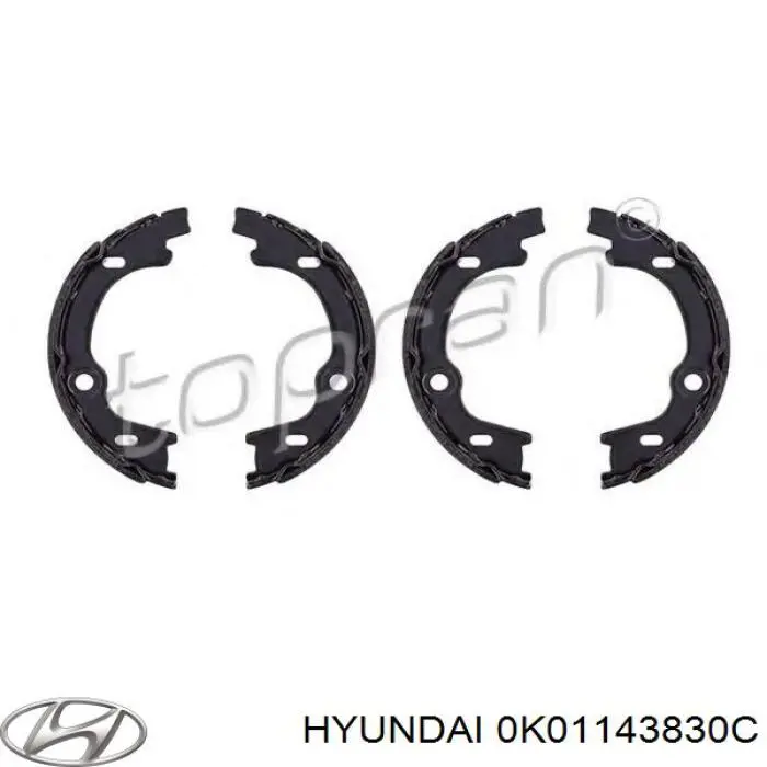 Шланг гальмівний передній, лівий 0K01143830C Hyundai/Kia