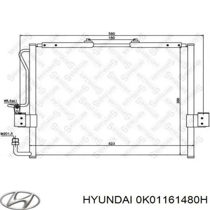 Купити 0K01161480J Hyundai/Kia Радіатор системи охолодження кондиціонера