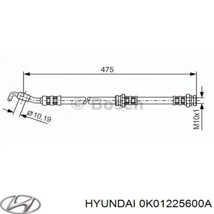 0K01225600A Hyundai/Kia Привід лівий
