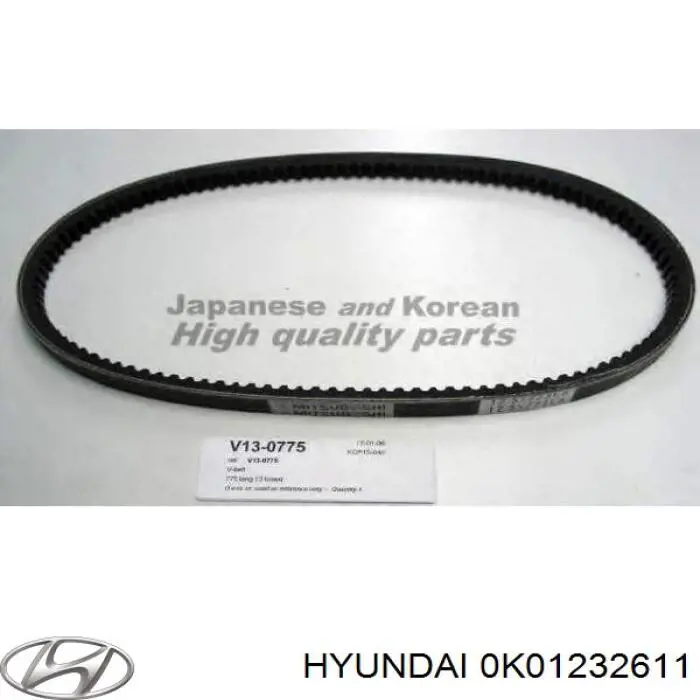 0K01232611 Hyundai/Kia ремінь приводний, агрегатів