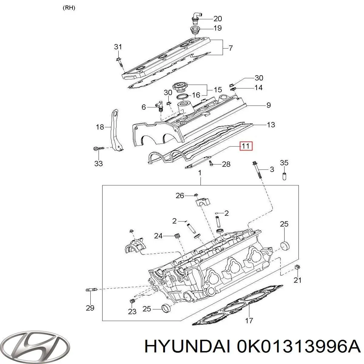  0K01313996A Hyundai/Kia