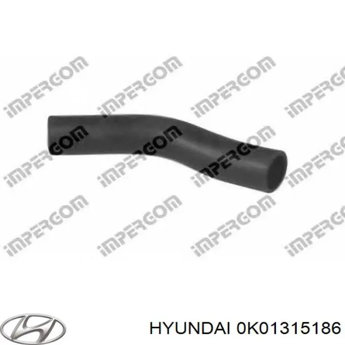 Шланг/патрубок радіатора охолодження, верхній 0K01315186 Hyundai/Kia