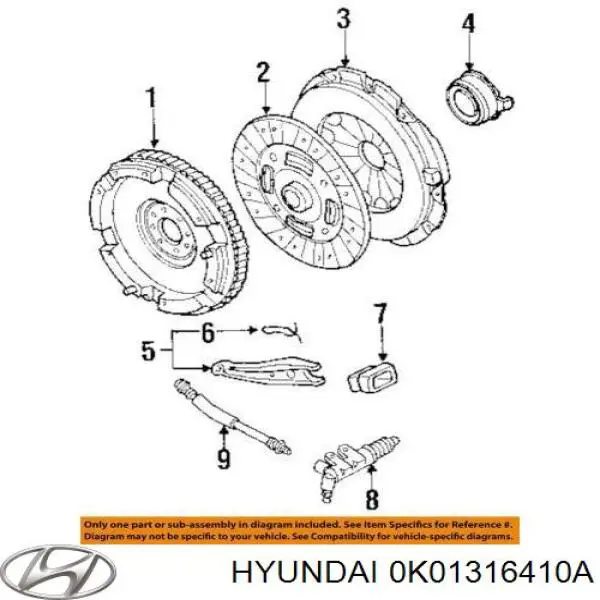 0K01316410A Hyundai/Kia корзина зчеплення