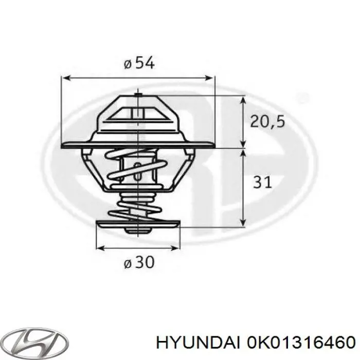 0K01316460 Hyundai/Kia Диск зчеплення