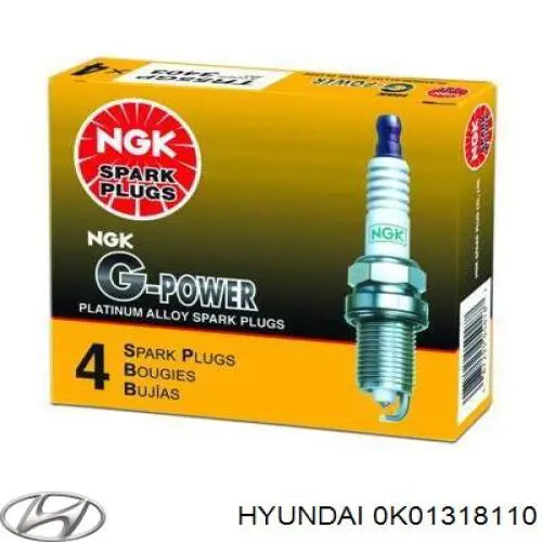 Свічки запалювання 0K01318110 Hyundai/Kia