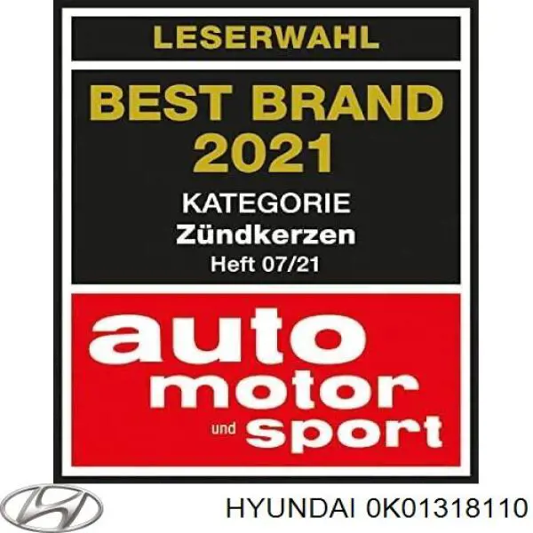 Купити 0K01318110 Hyundai/Kia Свічка запалювання