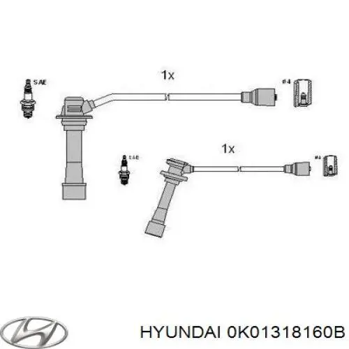 Купити 0K01318160B Hyundai/Kia Провід високовольтні, комплект