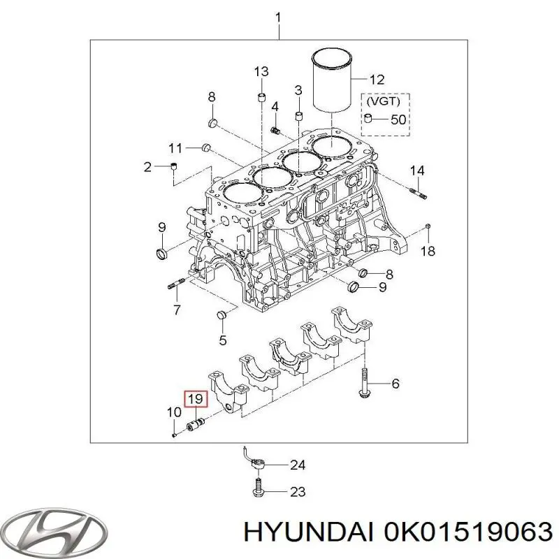 0K01519063 Hyundai/Kia 