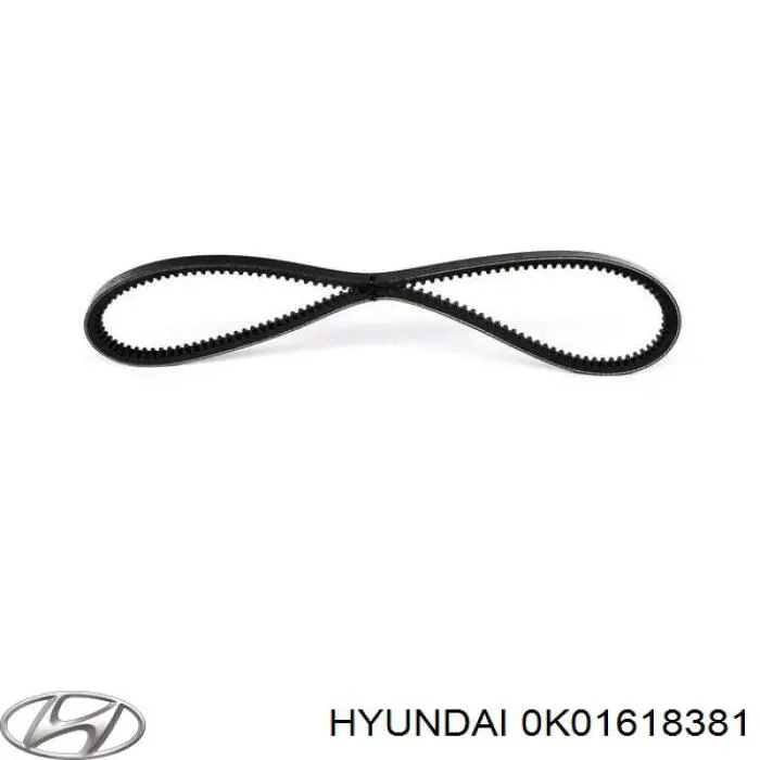 Ремінь генератора 0K01618381 Hyundai/Kia