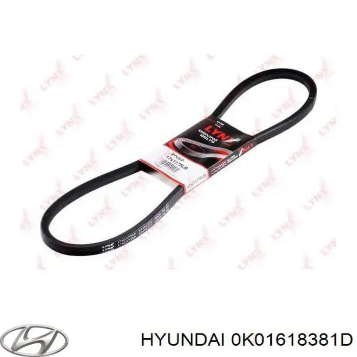 Клиновий ремінь Hyundai/Kia 0K01618381D ціна, від 10.04 USD