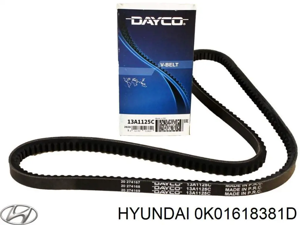 0K01618381D Hyundai/Kia Поліклиновий ремінь