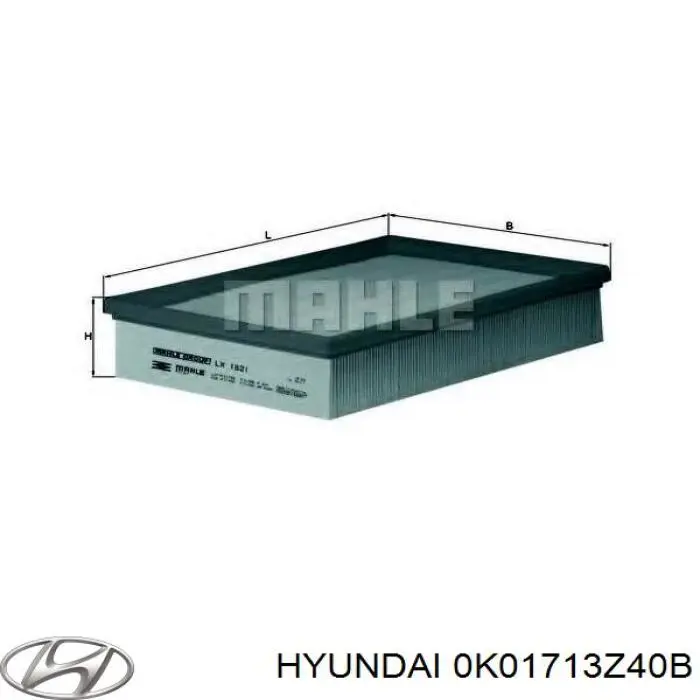 Повітряний фільтр 0K01713Z40B Hyundai/Kia