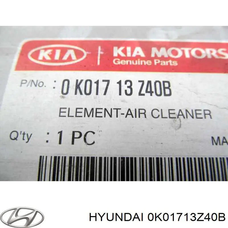 0K01713Z40B Hyundai/Kia Повітряний фільтр двигуна