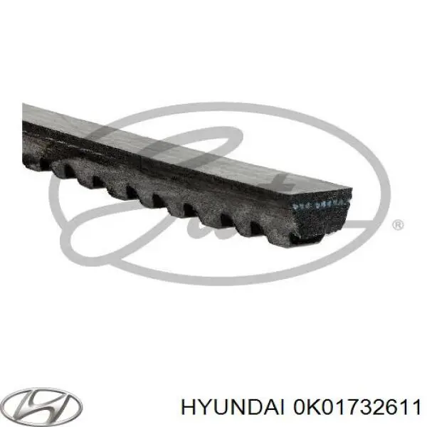 Ремінь генератора 0K01732611 Hyundai/Kia