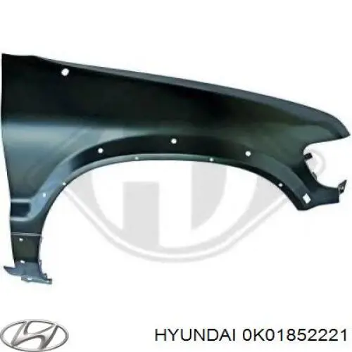 Купити 0K01852221 Hyundai/Kia Крило переднє ліве