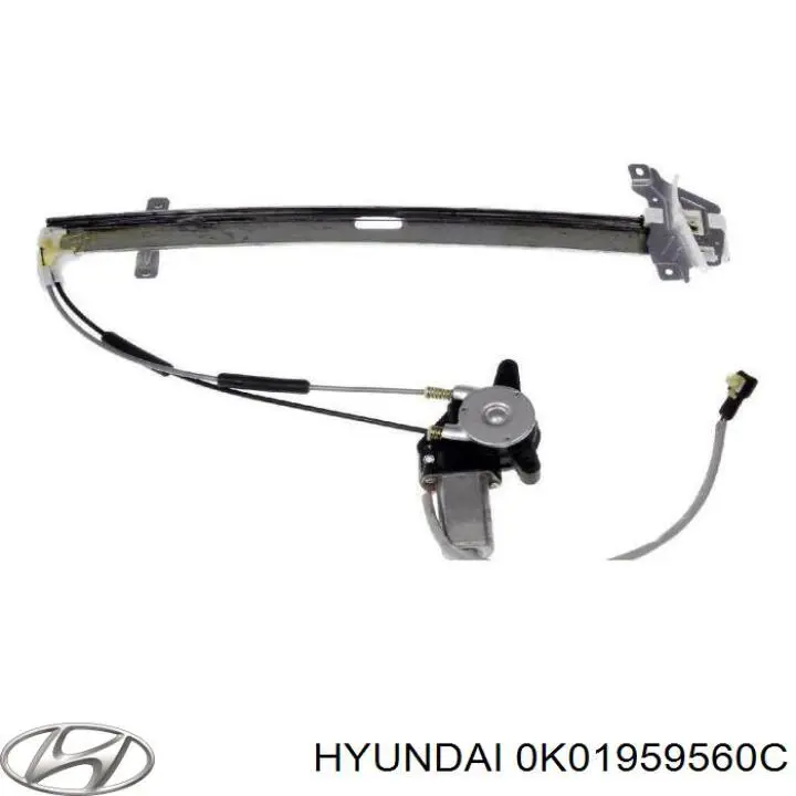 Купити 0K01959560C Hyundai/Kia Механізм стеклопідйомника водійських дверей