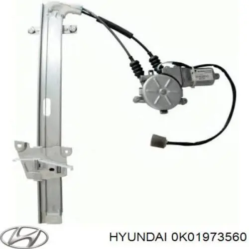 Механізм стеклопод'емника двері задньої, лівої Hyundai/Kia 0K01973560 ціна, від 16.33 USD