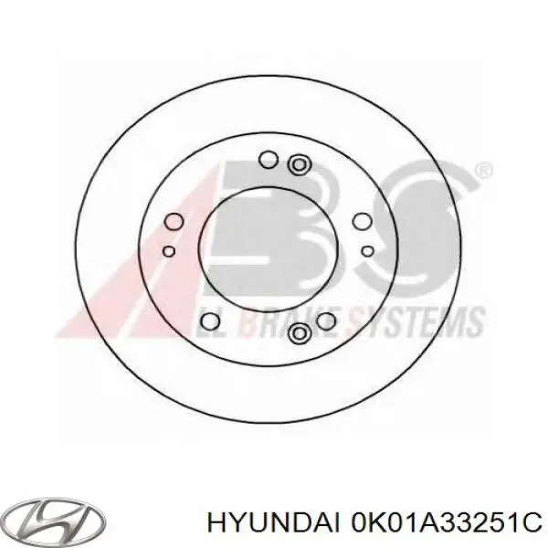 0K01A33251C Hyundai/Kia диск гальмівний передній