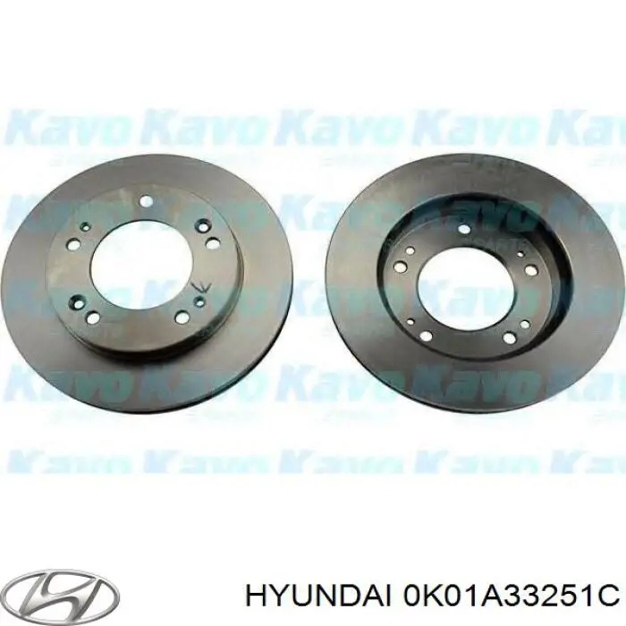 Диск переднього гальма Hyundai/Kia 0K01A33251C ціна, від 30.17 USD