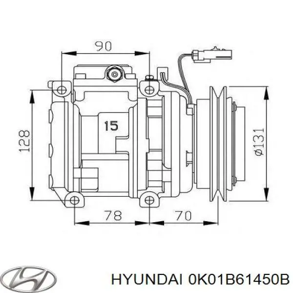 Компресор кондиціонера K01B61450B Hyundai/Kia