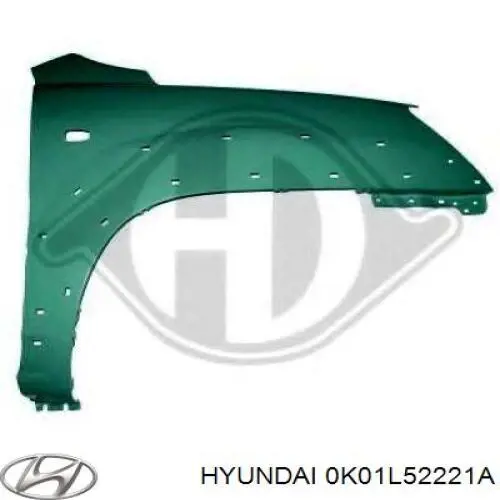 0K01L52221A Hyundai/Kia крило переднє ліве