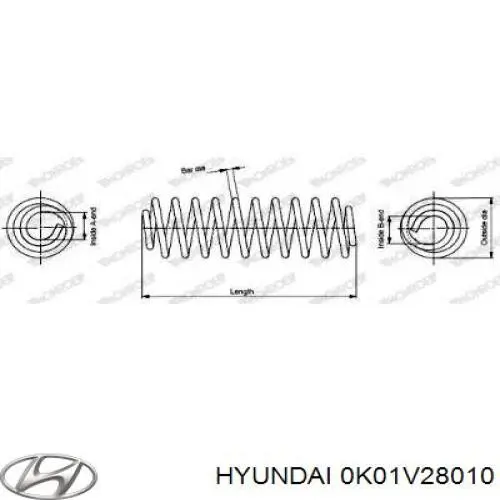 Пружина задня Hyundai/Kia 0K01V28010 ціна, від 25.30 USD